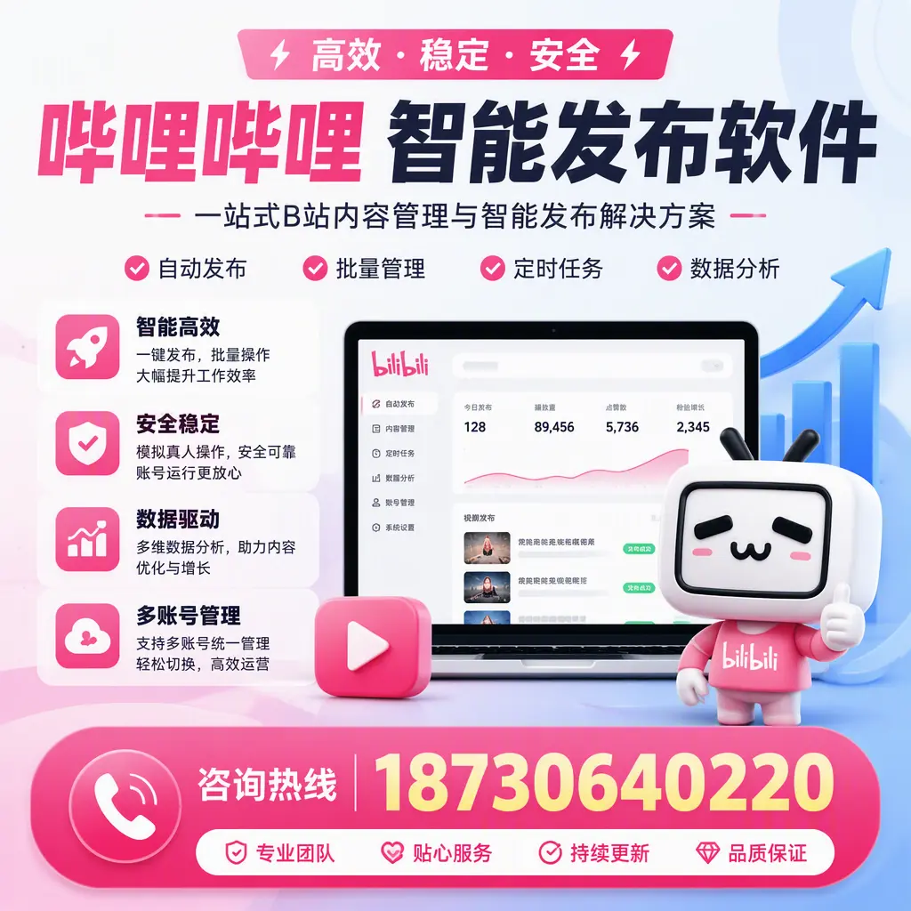 哔哩哔哩智能发布软件适用场景分析：在 黄冈 的最佳实践